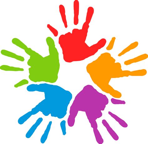 Coloured Handprints Clipart