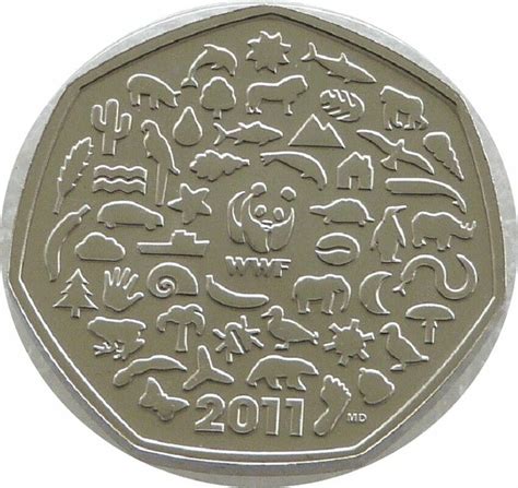 2011 World Wildlife Fund WWF 50p Brilliant Uncirculated Coin