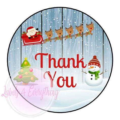 Thank You Christmas 1 Stickers | Labels4Everything