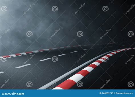 Empty Race Track Night Background 3d Illustrations Stock Illustration - Illustration of circuit ...