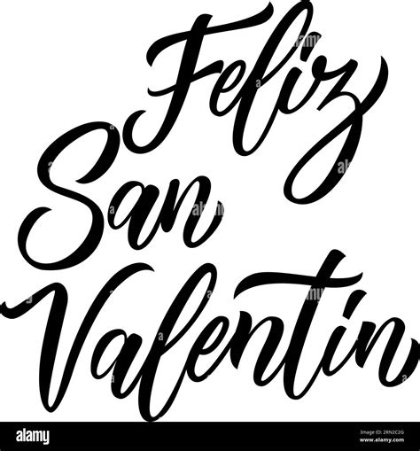 Feliz San Valentin Lettering Stock Vector Image & Art - Alamy