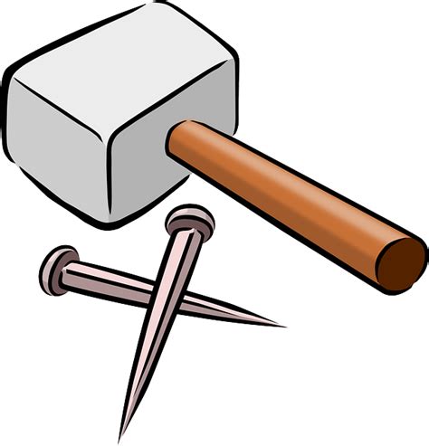 Nails Hammer Woodwork · Free vector graphic on Pixabay