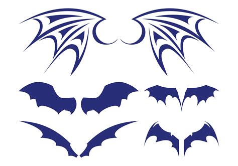 Bat Wings Set - Download Free Vector Art, Stock Graphics & Images