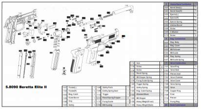 Umarex Beretta Elite II - Bagnall and Kirkwood Airgun Spares