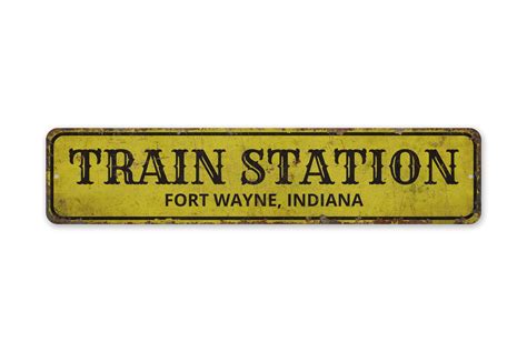 Train Station Sign Custom Train Station Train Station - Etsy