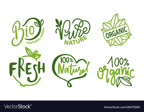 Bio production fresh and organic products logo Vector Image