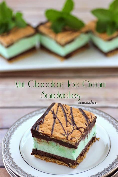 Mint Chocolate Ice Cream Sandwiches - Pint Sized Baker