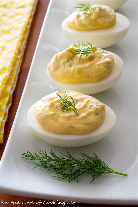 Deviled Eggs with Fresh Dill and Lemon | For the Love of Cooking