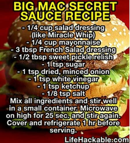 Big mac secret sauce recipe! If you save please like :) - Musely