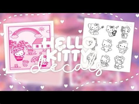 HELLO KITTY Decals || Bloxburg - YouTube