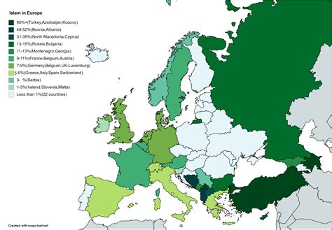 Islam in Europe : r/MapPorn