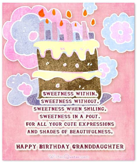 Sweet Birthday Wishes for Granddaughter