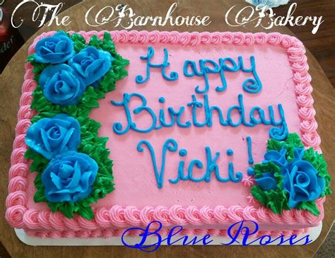 Blue Roses Birthday cake | Rosé birthday cake, Cakes and more, Birthday ...