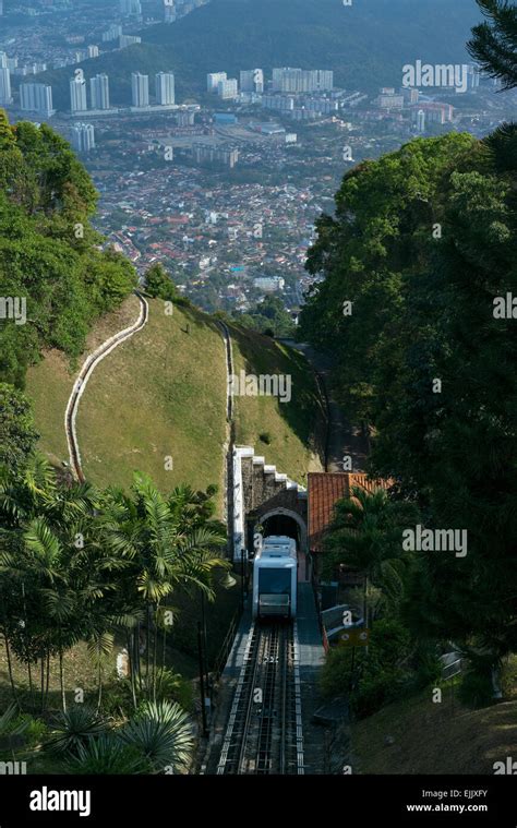 Penang Hill funicular train Stock Photo - Alamy