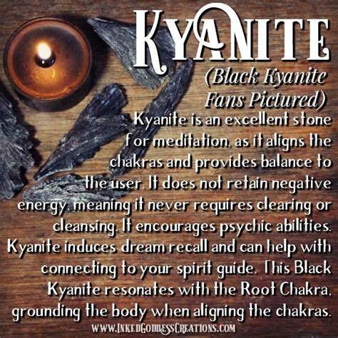 Kyanite is an excellent stone for meditation, as it aligns the chakras ...