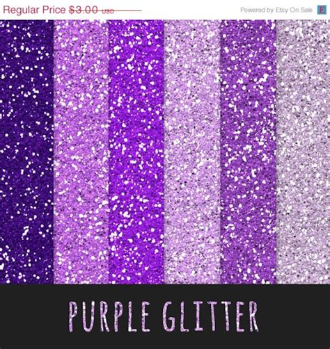 60% OFF Purple Glitter Paper / Violet Glitter / Scrapbooking Printable ...