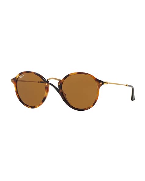 Ray-ban Vintage Tortoise Round Sunglasses in Brown | Lyst