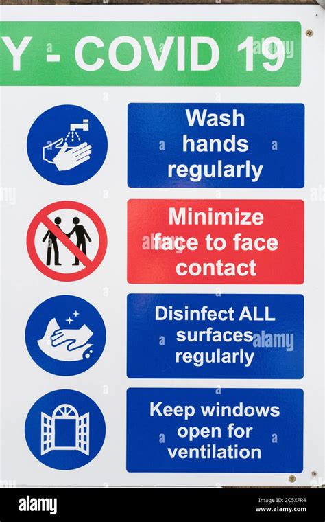 CV19, Covid-19 school Site Safety measures warning signs & warning ...