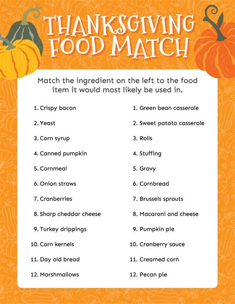 Free Printable Thanksgiving Matching Game - Play Party Plan