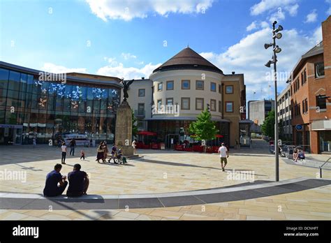 Woking Town Square, Woking, Surrey, England, United Kingdom Stock Photo ...