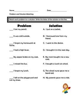 Problems and Solutions Assessment and Worksheets by Mrs Keenans Korner Store