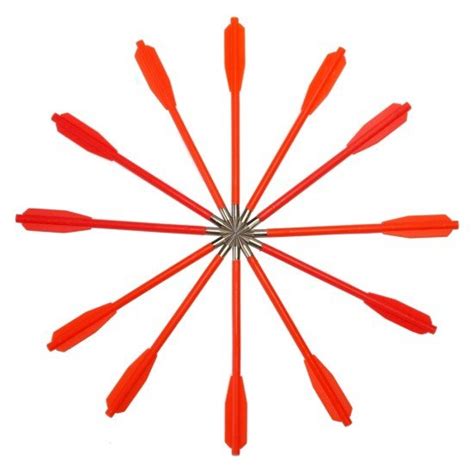 12x Pistol Crossbow Bolts Red