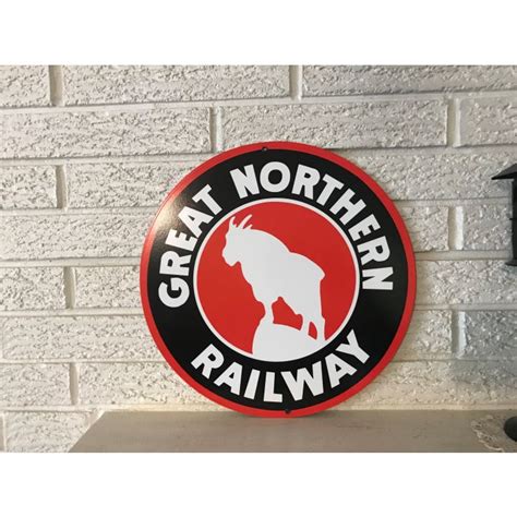 Great Northern Railway Logo Heavy Steel Sign Size 14" New DL