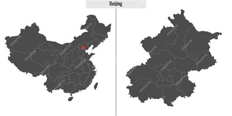 Premium Vector | Beijing map province of china