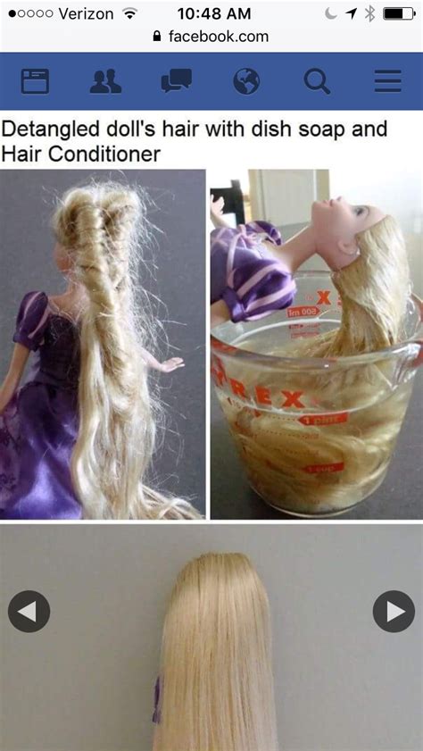 Barbie Hair, Doll Hair, Household Hacks, Cleaning Hacks, Dad Hacks, Untangle, Hair Conditioner ...