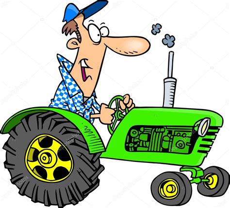 Cartoon Farmer Tractor Stock Vector Image by ©ronleishman #13917311