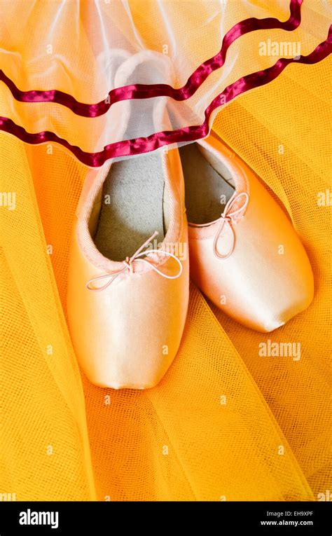 Yellow Pointe Ballet Shoes