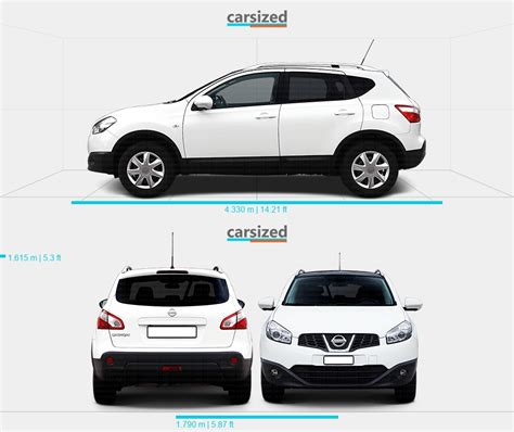 Nissan Qashqai 2010-2014 Dimensions Side View