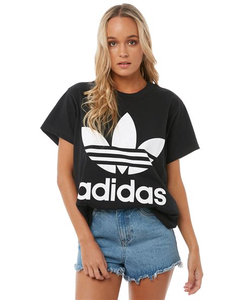 Adidas Womens Big Trefoil Tee - Black | SurfStitch