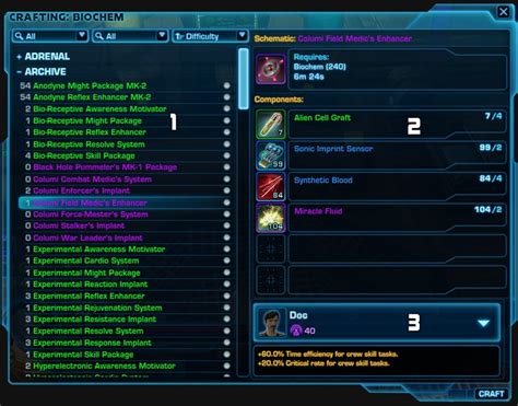 SWTOR 6.0 Crafting and Crew Skills: A Beginners Guide - VULKK.com