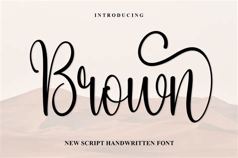 Brown Font by NYA Letter · Creative Fabrica