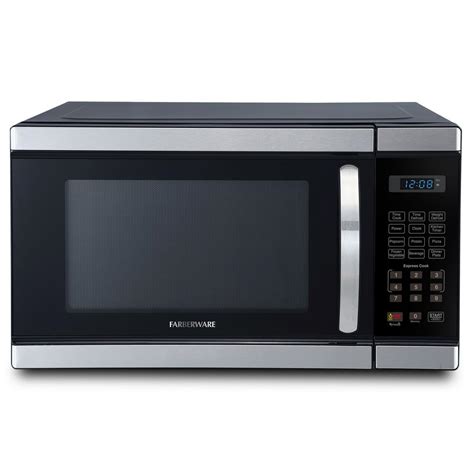 Farberware Professional 1.1 cu. Ft. 1000-Watt Countertop Microwave Oven in Stainless Steel ...