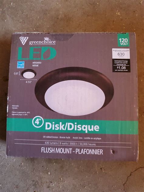 Canarm 4 In. LED Disc Flush Mount Light Fixture for sale online | eBay