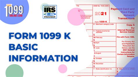 Form 1099 K Basic Information 2021 | 1099 K Things to Know before file