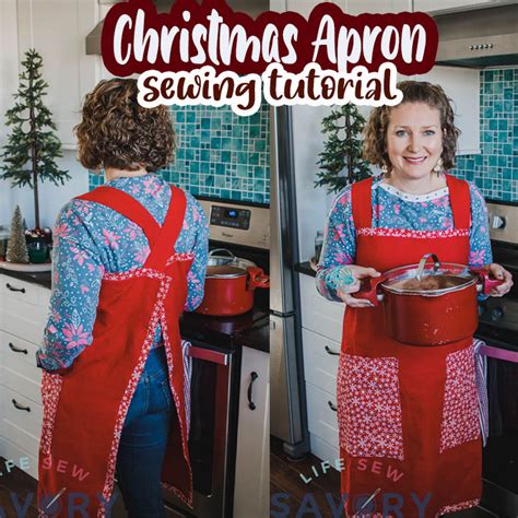 Christmas Apron Sewing Tutorial - Life Sew Savory