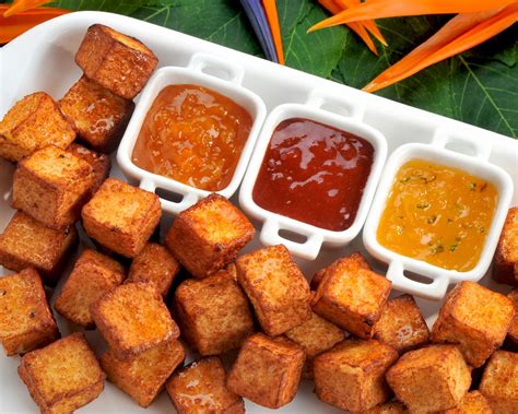 Fried Cheese Cubes with Dipping Sauces - Tropical Cheese | Recipe ...