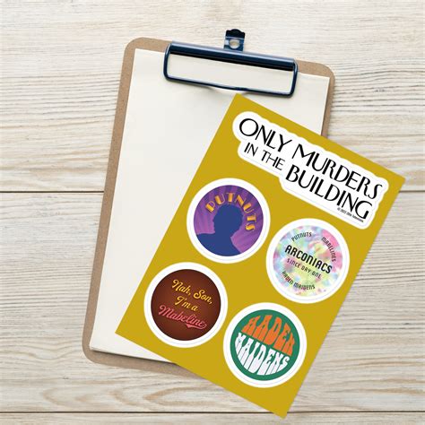 Only Murders in the Building Buttons Sticker Sheet | Shop Hulu