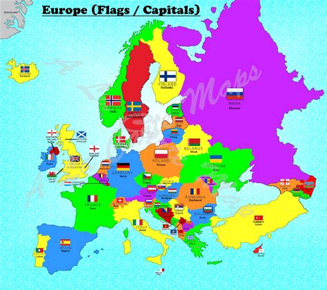 Europe Map Countries And Capitals 2871 | The Best Porn Website