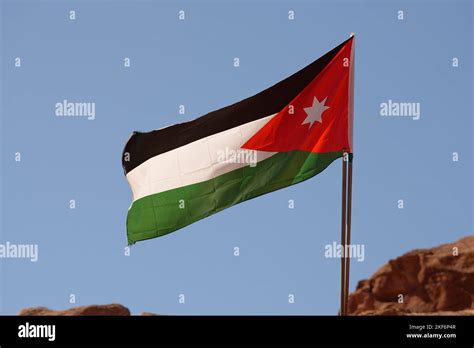 The Hashemite Kingdom of Jordan flag Stock Photo - Alamy