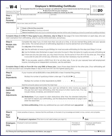 Printable W2 Form For New Employee