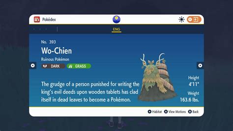 Legendary Pokémon Wo-Chien Stakes and Shrine Locations Guide Pokémon ...