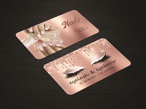 Nale and eyelash business card design by Md. Risfatullah on Dribbble