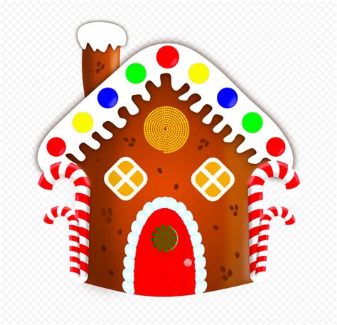 Cartoon Decorated Christmas Gingerbread House PNG | Citypng