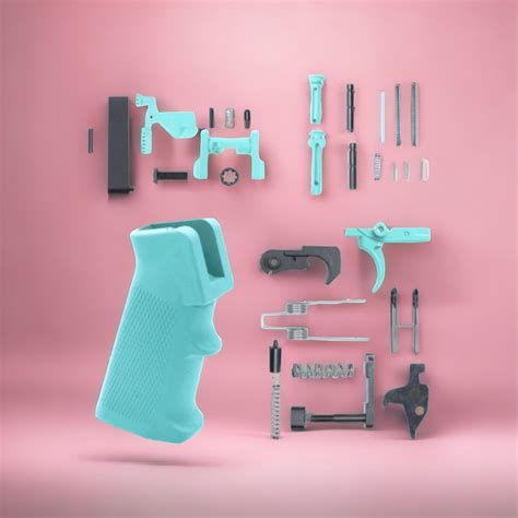 AR-15 Robins Egg Blue Cerakote Enhanced Lower Parts Kit