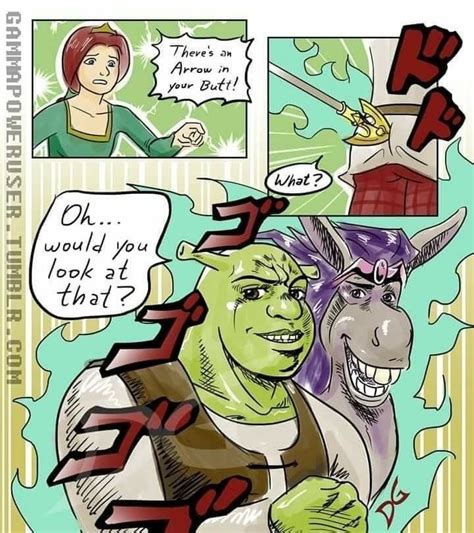 JoJo Bizarre Adventure x Shrek | Jojo anime, Anime memes funny, Jojo's ...