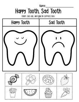 Happy Tooth, Sad Tooth by Rheyann Quisano | TPT